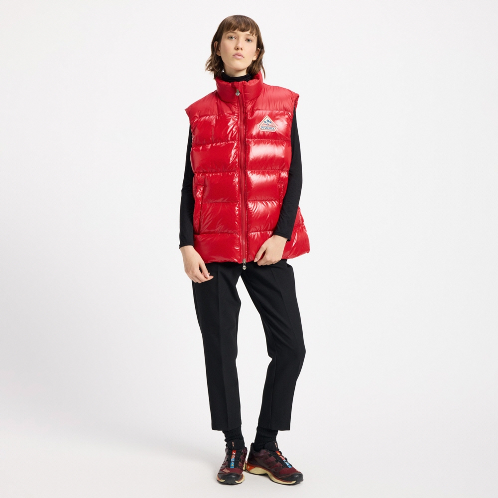 피레넥스 존 유니섹스 슬리브리스 다운 자켓 - 루지(Pyrenex JOHN Unisex Sleeveless Down Jacket - Rouge) - 3