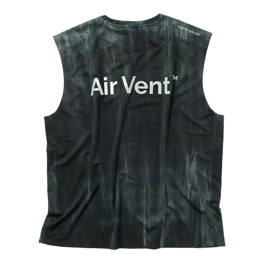 25FWTSL01MN negative split club Airvent Tie-Dye Racing Singlet Midnight