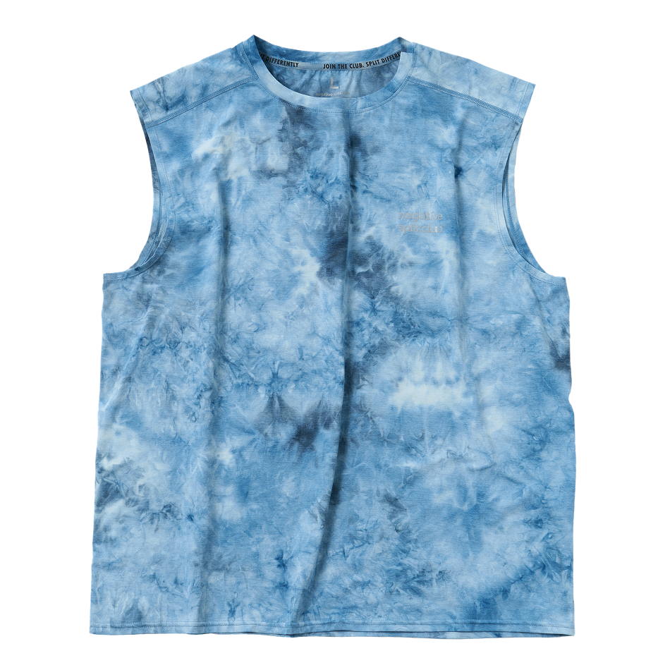 네거티브 스플릿 클럽 기능성 소로나 마블 싱글렛 블루(negative split club Functional Sorona Marble Singlet Blue)