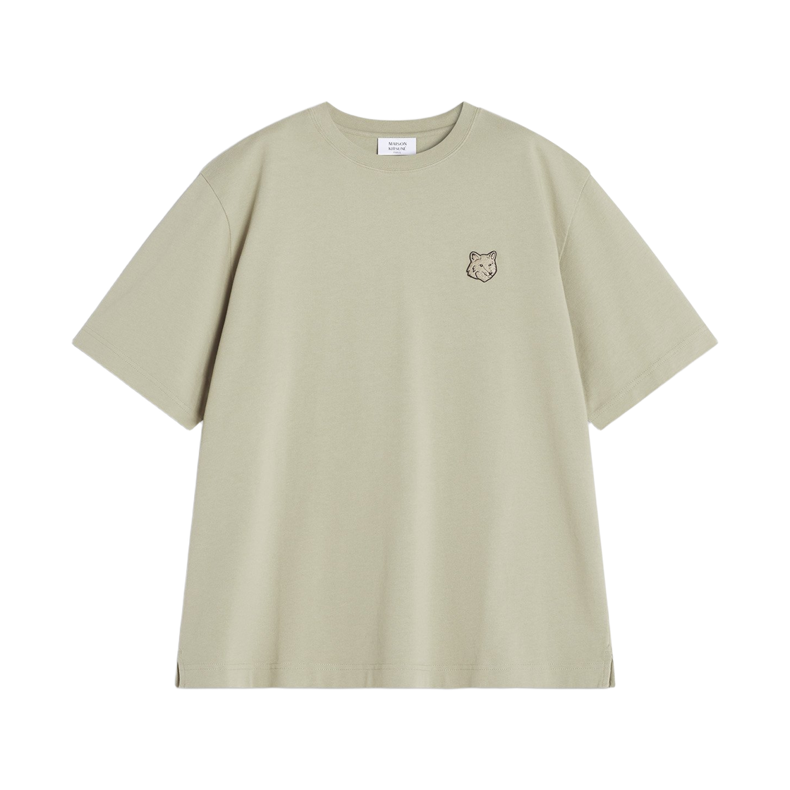 PM00109KJ0119-0302 Maison Kitsune Fox Head Oversize T-Shirt Concrete Beige