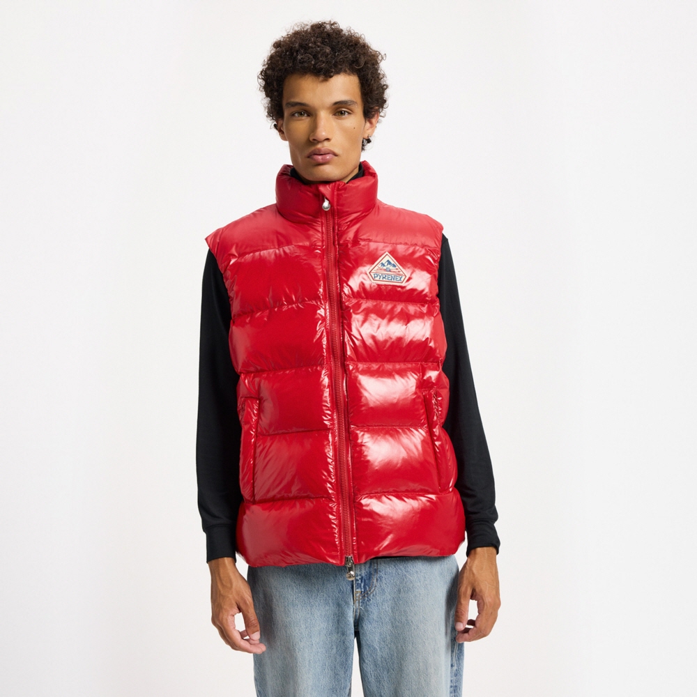 피레넥스 존 유니섹스 슬리브리스 다운 자켓 - 루지(Pyrenex JOHN Unisex Sleeveless Down Jacket - Rouge) - 4