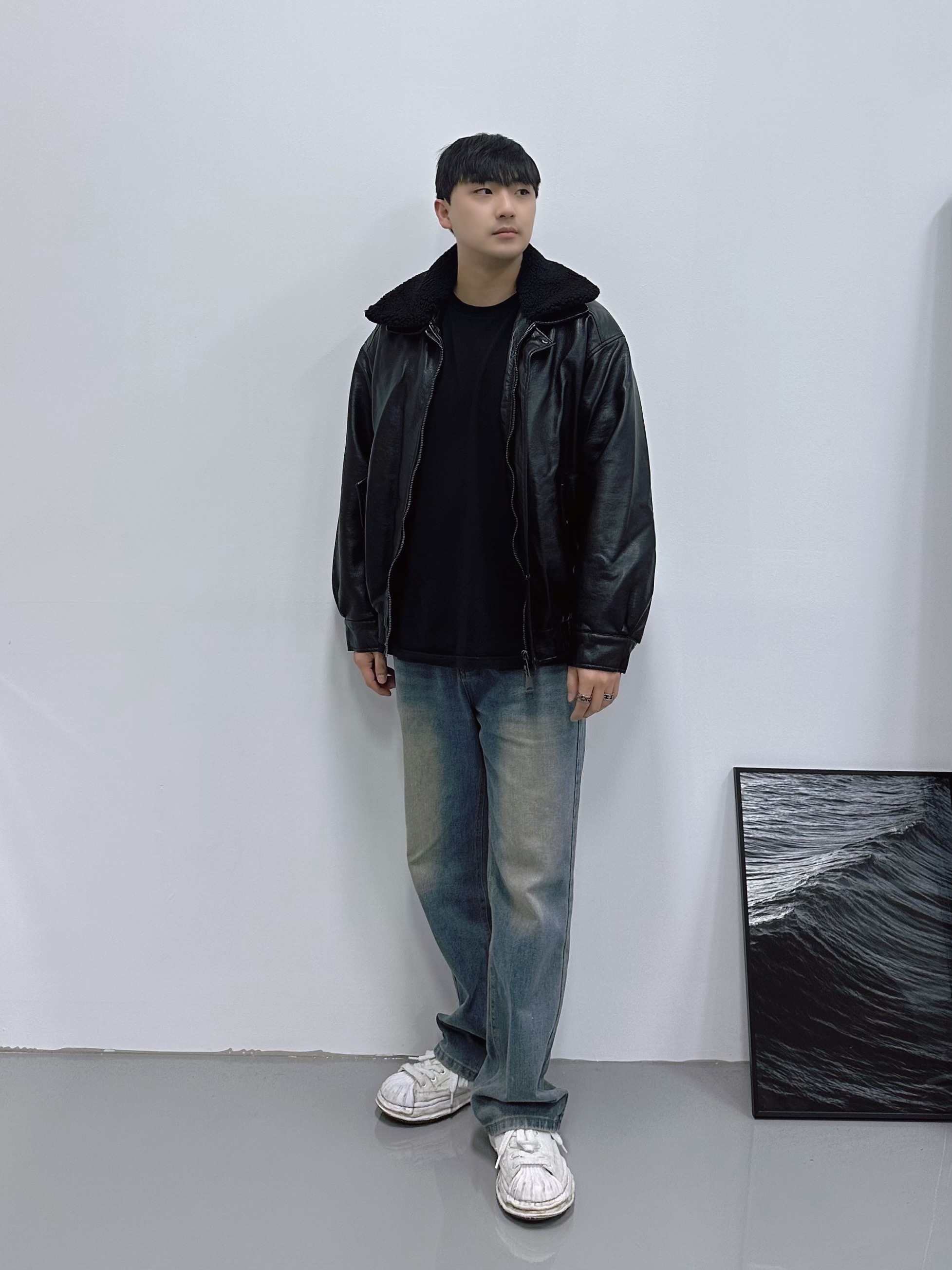 Maison Mihara Yasuhiro Blakey OG Sole Canvas Low-top Sneakers White 착용 스타일 - 1