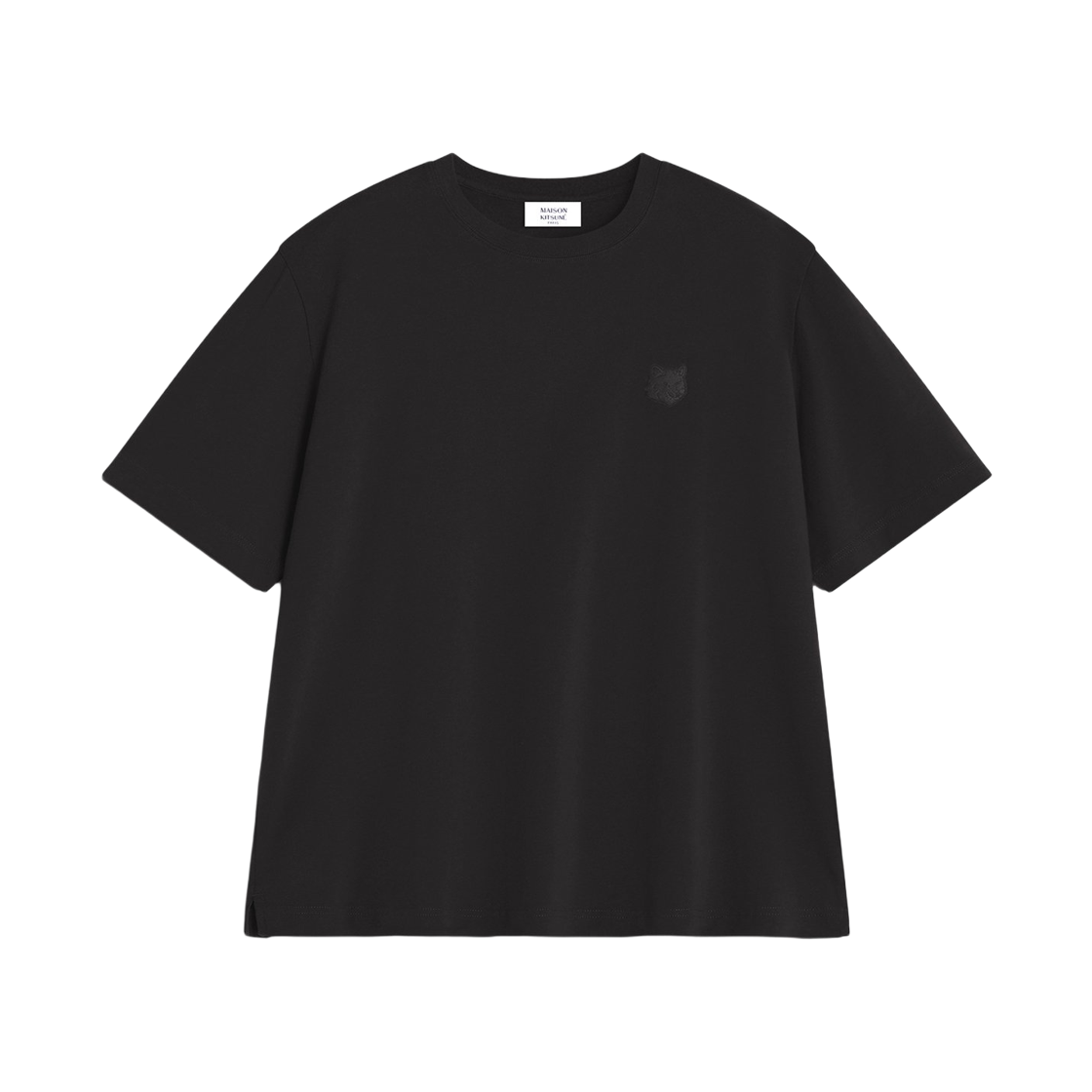 PM00109KJ0119-P199 Maison Kitsune Fox Head Oversize T-Shirt Black