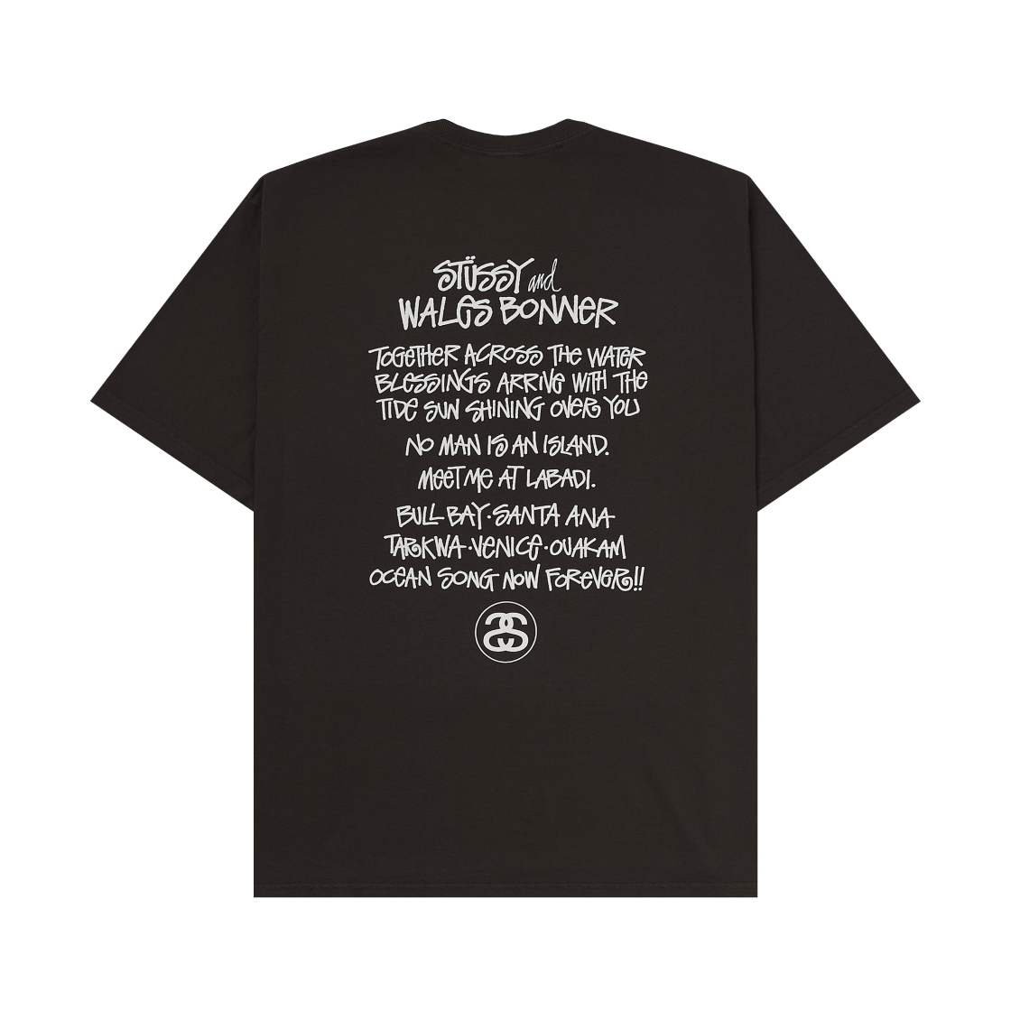 스투시 x 웨일즈 보너 오션 송 티셔츠 브라운(Stussy x Wales Bonner Ocean Song T-Shirt Brown)