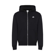 Nike Club Full Zip Fleece Hoodie Black White - Asia