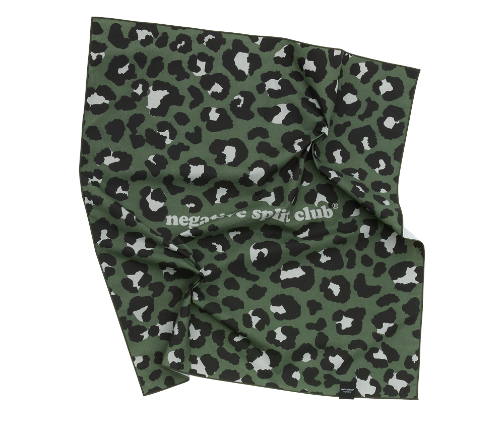 SA25GR-ACC-002 negative split club Leopard Bandana Swift Pro Green