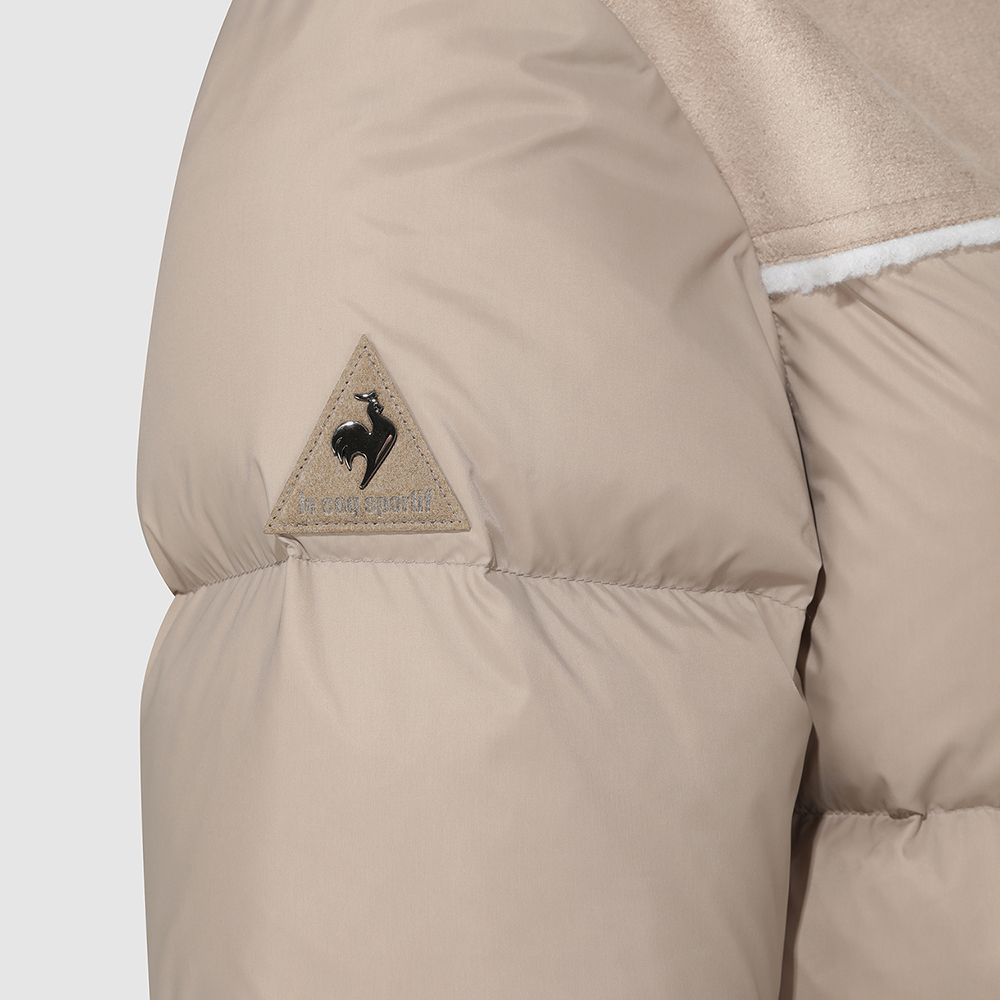 르꼬끄 스포르티브 여성 루즈핏 페이크 무스탕 다운 자켓 - 베이지 QQ422ODJN6(le coq sportif Women's Loose-Fit Faux Shearling Down Jacket Dark Beige) - 6