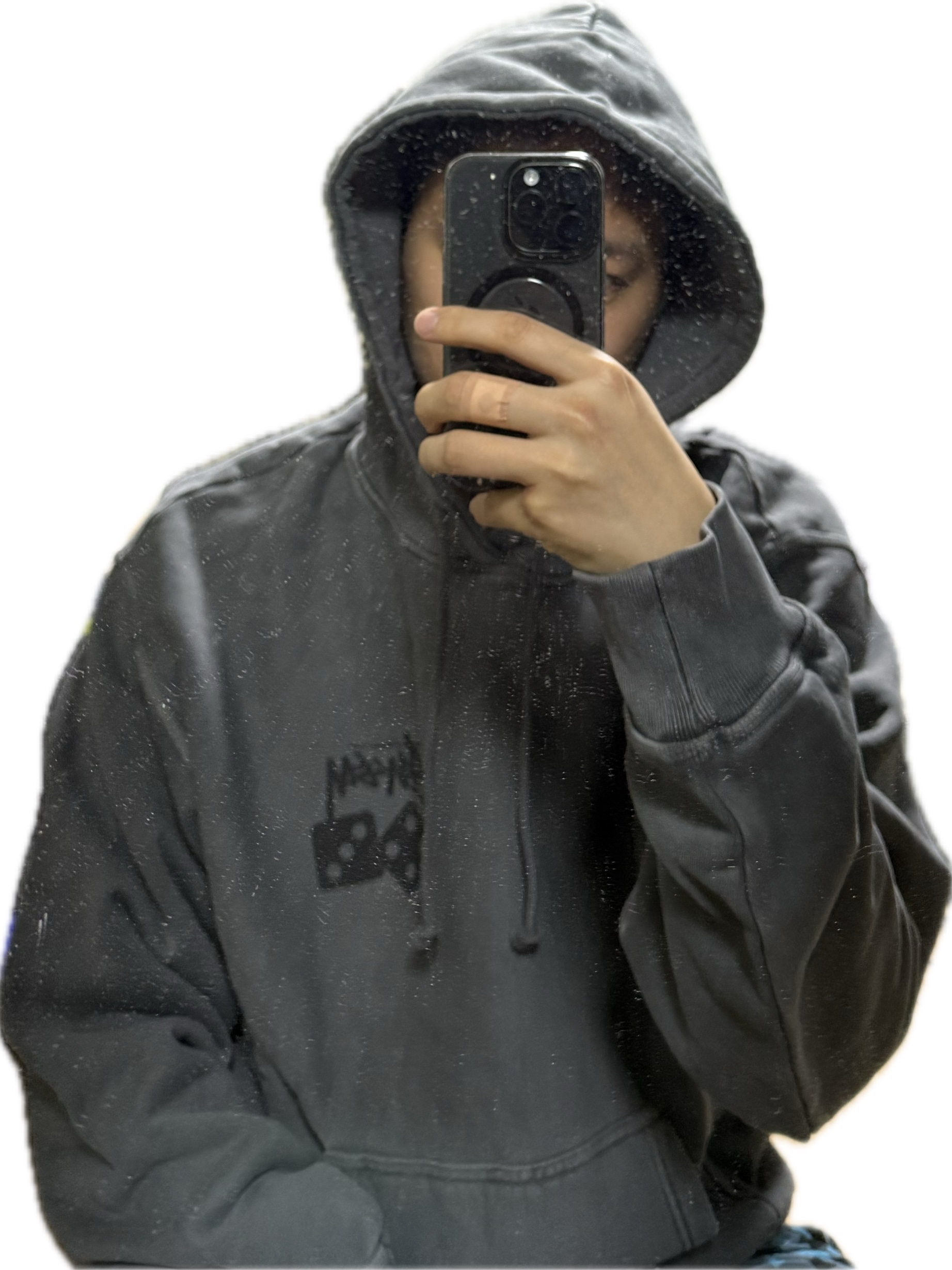 Stussy Dice Pigment Dyed Hoodie Black 착용 스타일