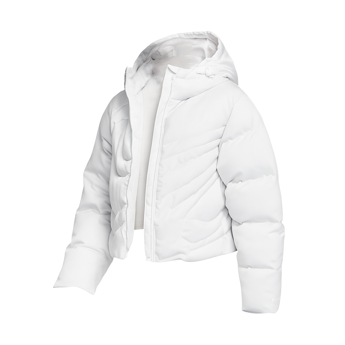 (W) 나이키 NSW 스우시 시리즈 써마핏 오버사이즈 다운 퍼퍼 자켓 서밋 화이트 - US/EU((W) Nike NSW Swoosh Series Therma-Fit Oversized Down Puffer Jacket Summit White - US/EU) - 1