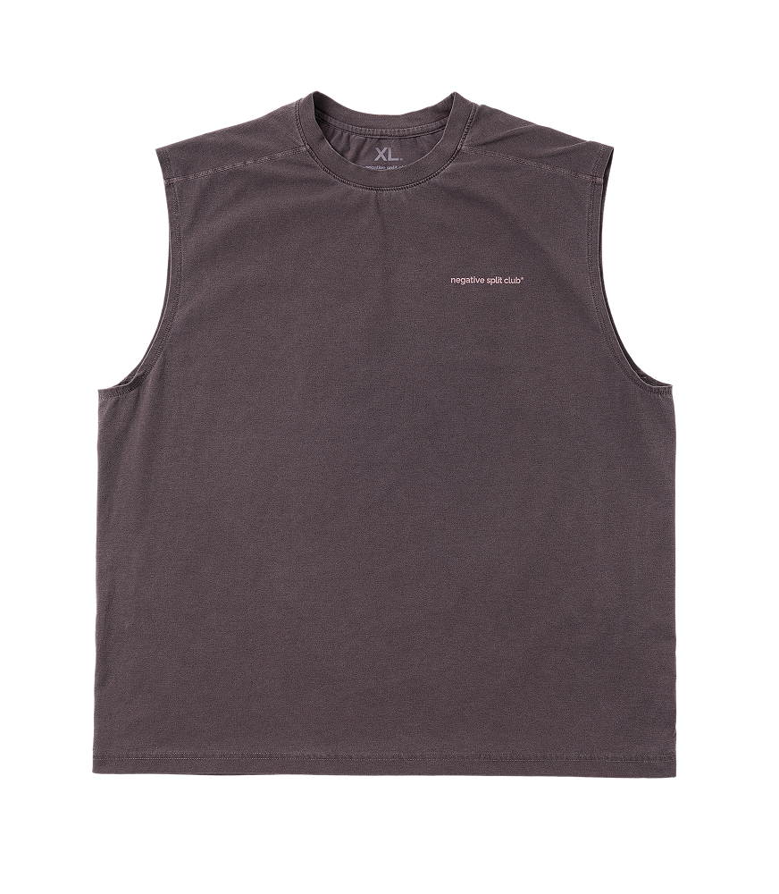 네거티브 스플릿 클럽 소로나 피그먼트 베이직 싱글렛 브라운(negative split club Sorona Pigment Basic Singlet Brown)