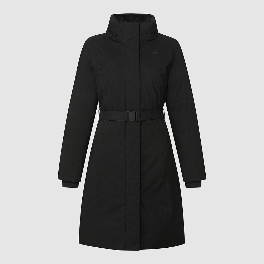 르꼬끄 스포르티브 여성 레귤러핏 롱 구스 다운 자켓 - 블랙 QQ422ODJN2(le coq sportif Women's Slim-Fit Belted Long Goose Down Jacket Black) - 4