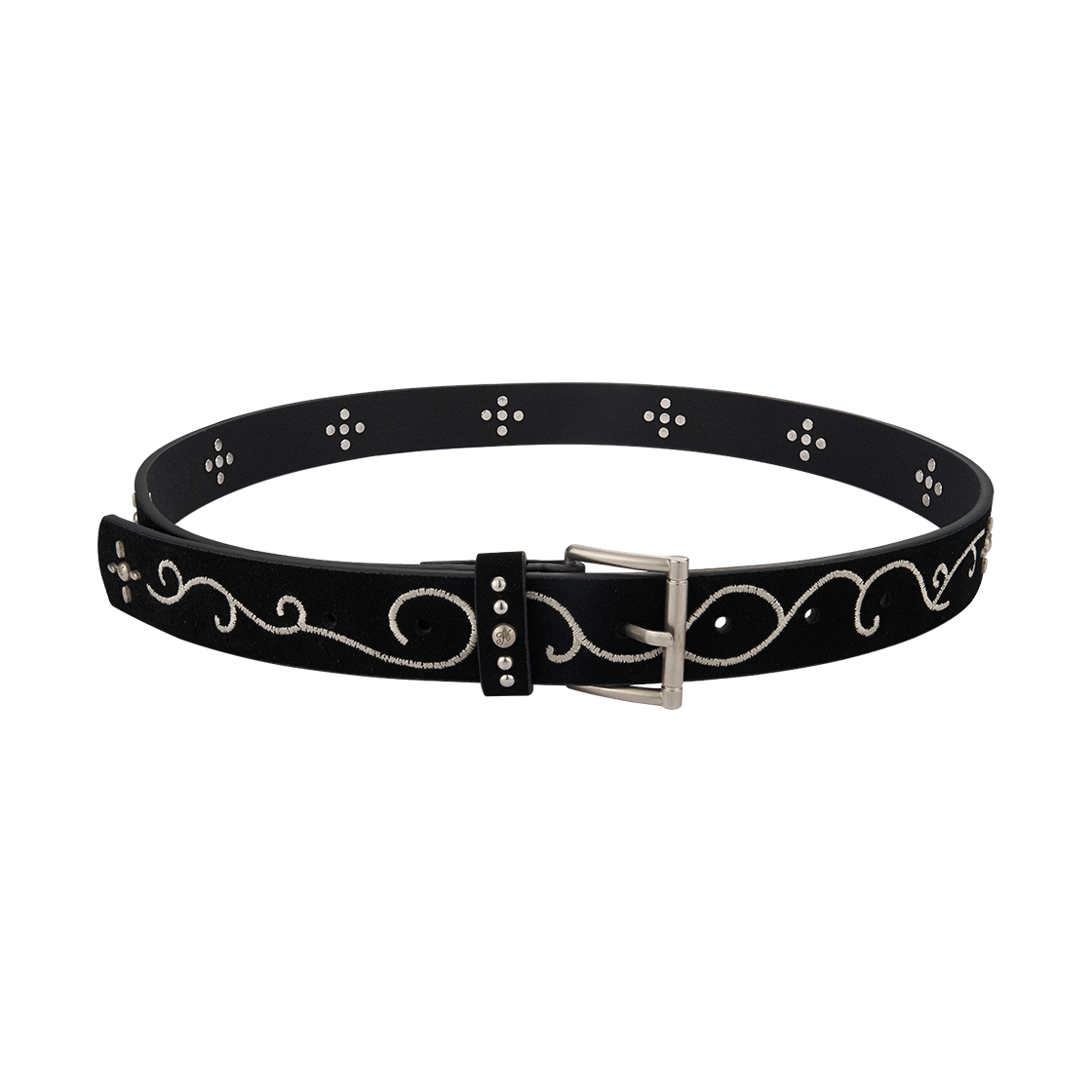25FWSACSUEBKFF Nff Suede Stitch Belt Black