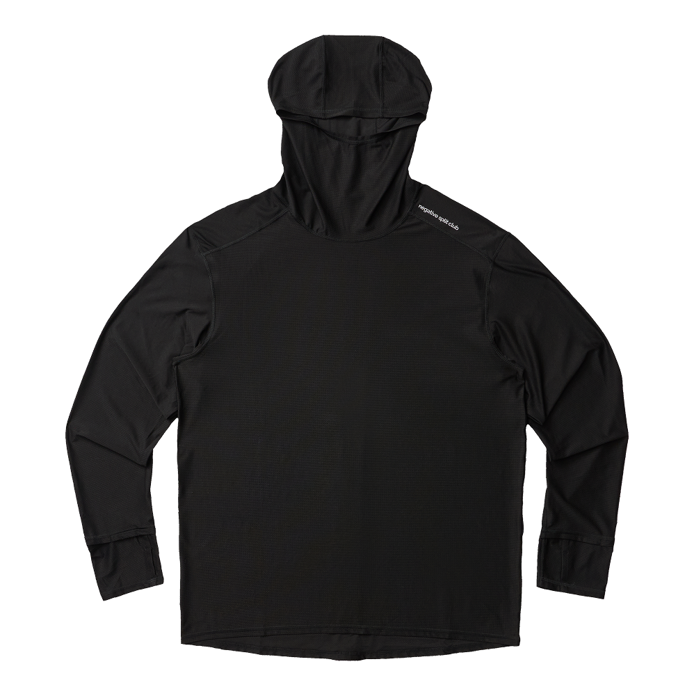 네거티브 스플릿 클럽 윈드레이어 핑거 워치홀 메쉬 후드슬리브 블랙(negative split club Windlayer Finger Watch-Hole Mesh Hood Sleeve Black)