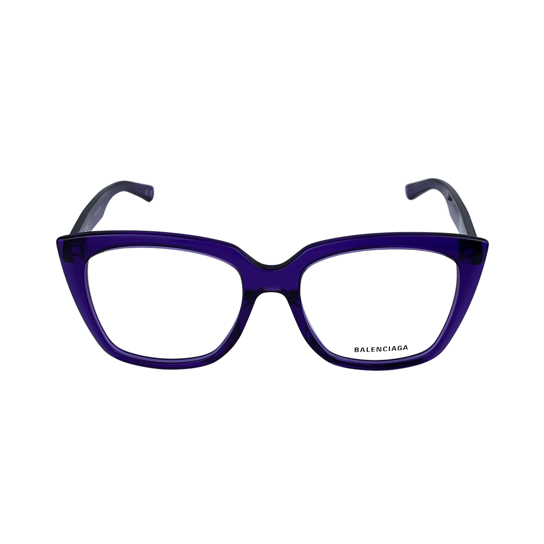 BB0062O003 Balenciaga Logo Temple Cat Eye Eyeglasses Violet