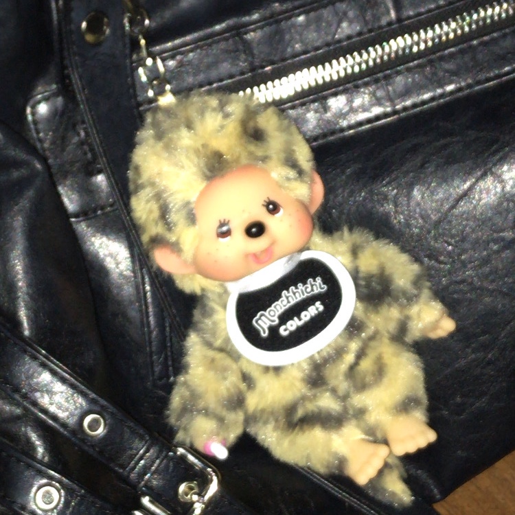 Monchhichi Colors Keychain Leopard Print 착용 스타일