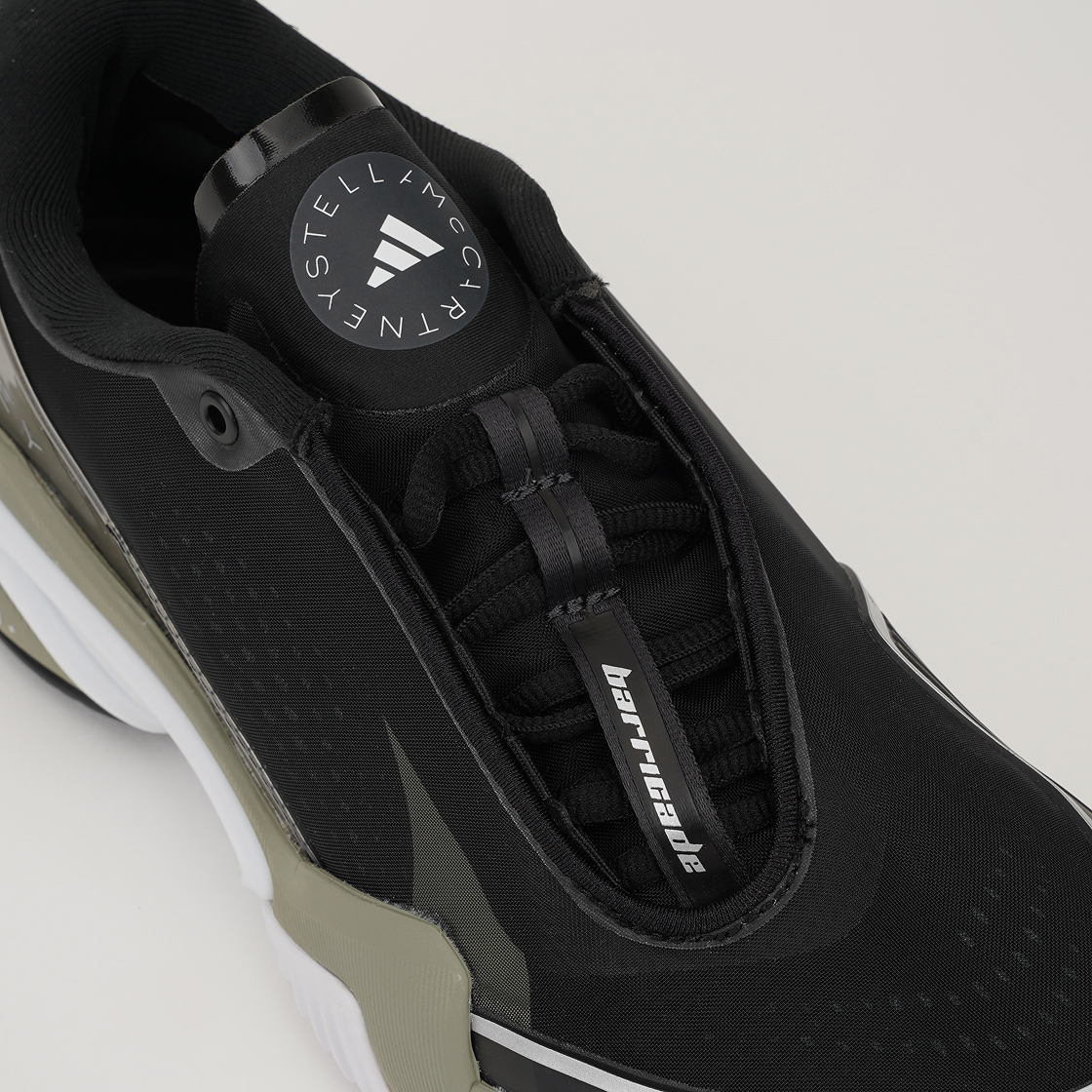 (W) 아디다스 x 스텔라 맥카트니 바리케이드 코어 블랙 실버 메탈릭((W) Adidas x Stella McCartney Barricade Core Black Silver Metallic) - 7