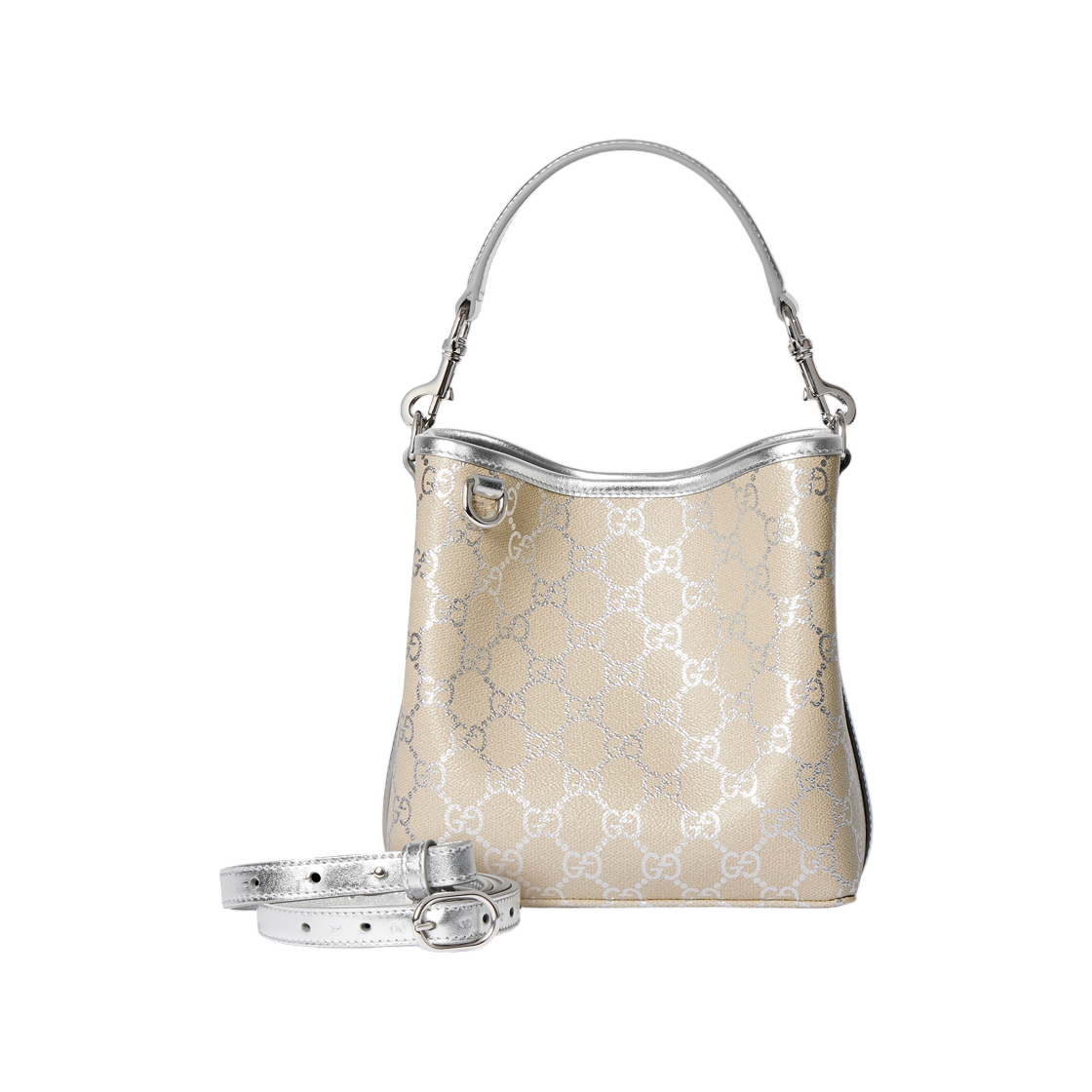 구찌 GG 엠블럼 스몰 버킷백 실버(Gucci GG Emblem Small Bucket Bag Silver) - 3