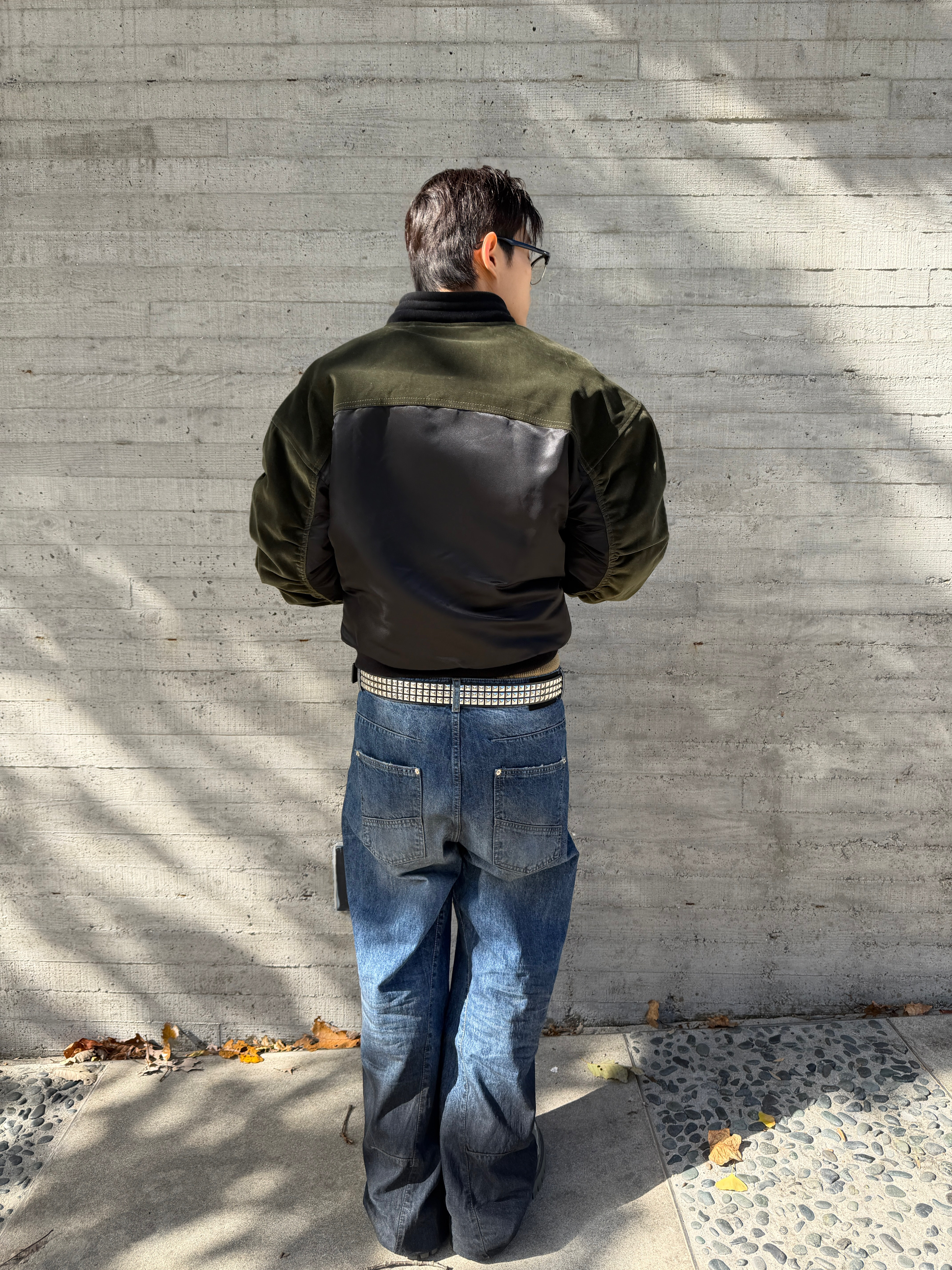 lash Gordon Black and Silver, [더블적립]Farfromwhat Far Backline Contrast Bomber 착용 스타일 - 6