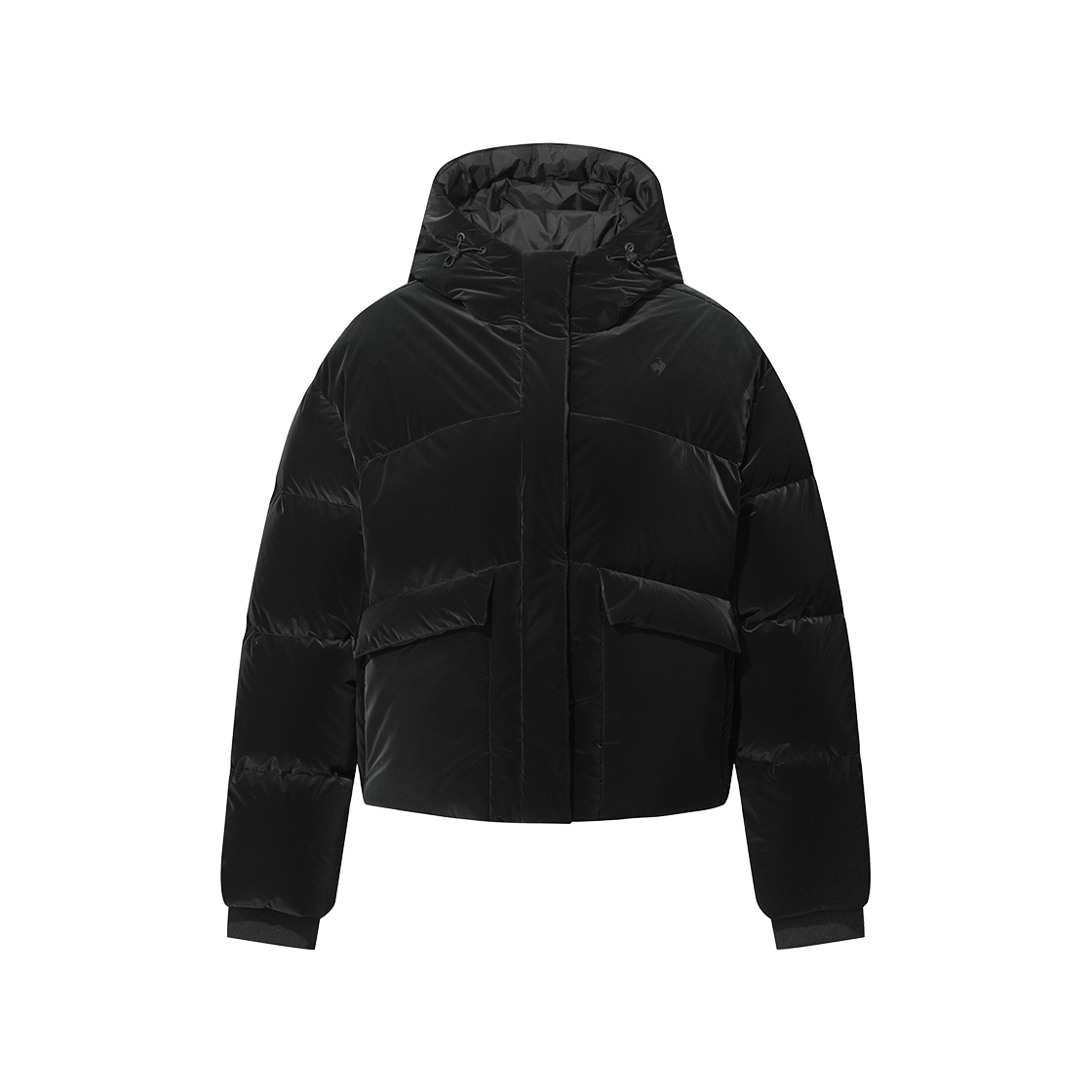 르꼬끄 스포르티브 여성 네쥬 루즈핏 후드 다운 자켓 - 블랙 QQ422ODJO3