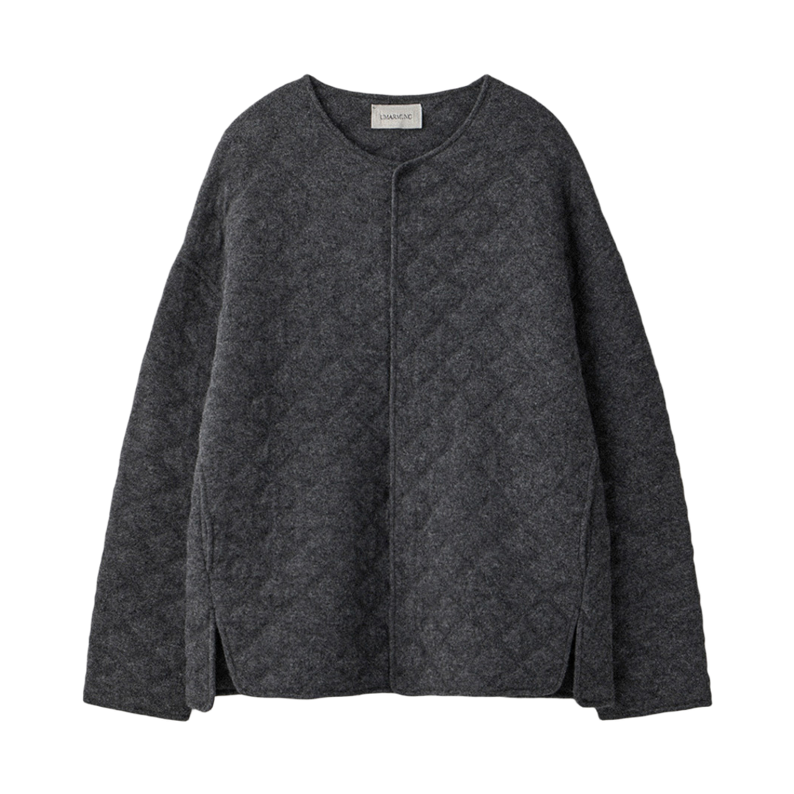 UM254AJK78GR UMARMUNG Yak Blended Quilting Jaket_Heather Grey