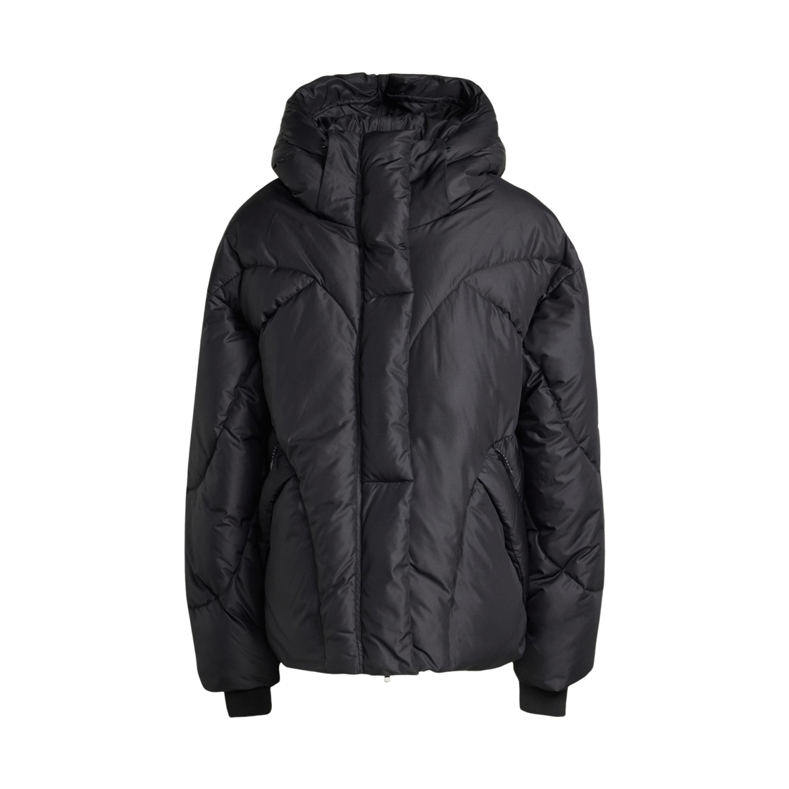 (W) 아디다스 x 스텔라 맥카트니 미드 랭스 패디드 윈드 자켓 블랙 - KR 사이즈((W) Adidas x Stella McCartney Mid Length Padded Winter Jacket Black - KR Sizing) - 1