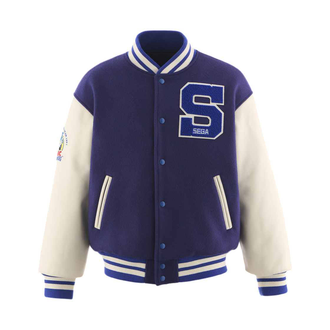 세인트 마이클 x 세가 바시티 자켓 블루 - 25FW(Saint Mxxxxxx x Sega Varsity Jacket Blue - 25FW)