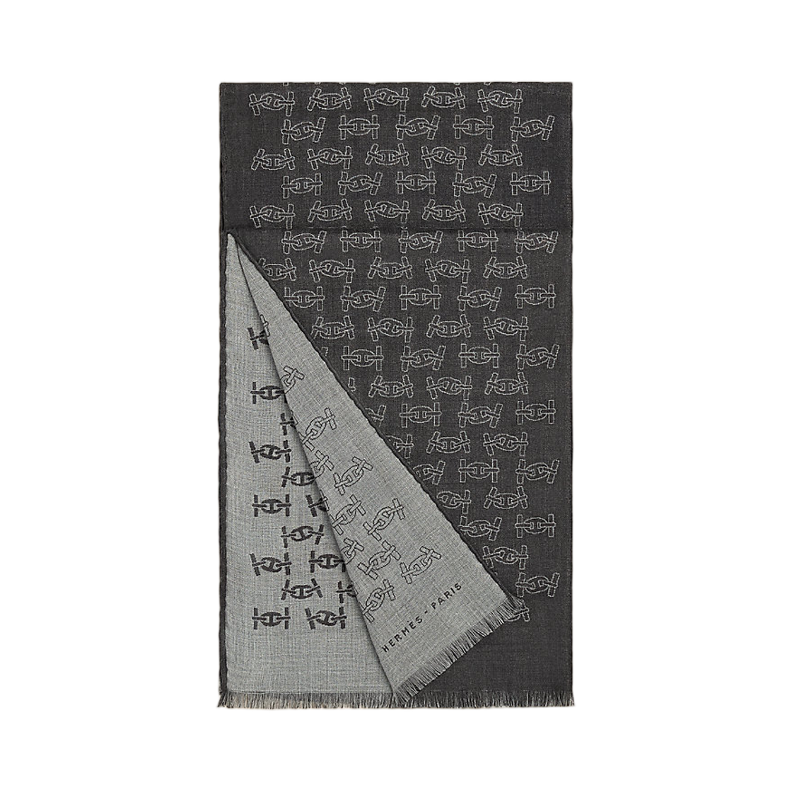 에르메스 마이옹 리트므 스카프 캐시미어 실크 & 그리 산도르 앤트러사이트(Hermes Maillons Rythmes Scarf Cashmere Silk & Gris Cendre Anthracite) - 1