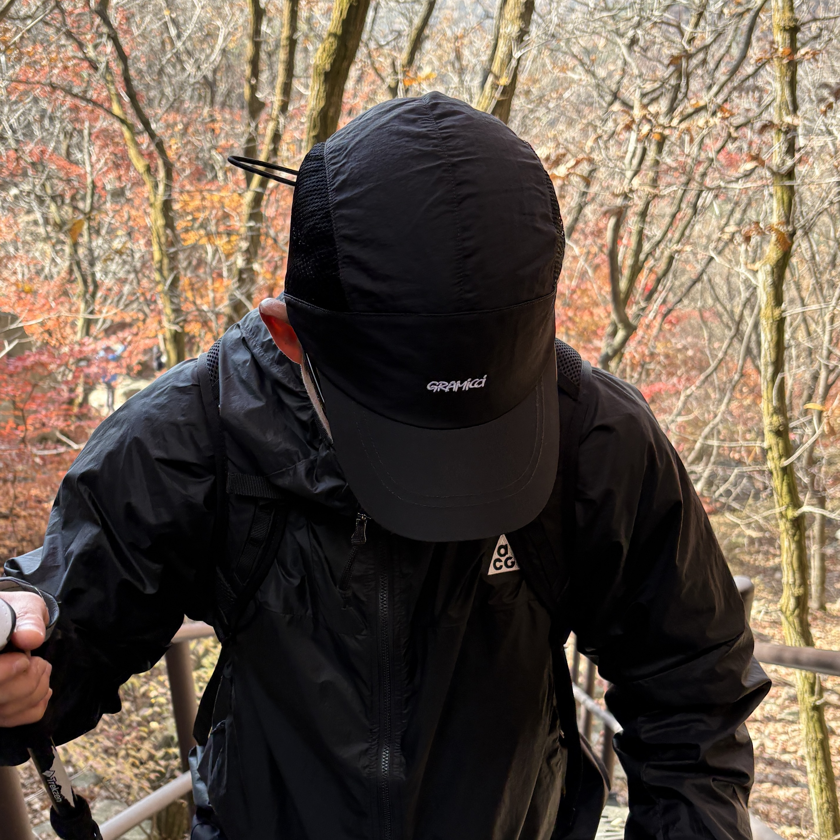 Nike ACG Cinder Cone Windproof Jacket Black Anthracite - Asia 착용 스타일