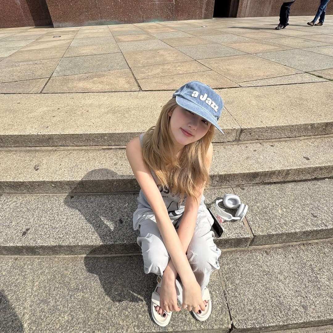 Kikozy A Jazz Cap Black, Kikozy A Jazz Cap Beige 착용 스타일 - 1