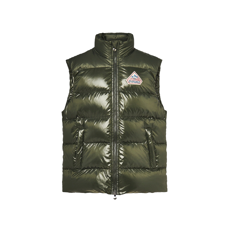 피레넥스 존 유니섹스 슬리브리스 다운 자켓 - 딥 카키(Pyrenex JOHN Unisex Sleeveless Down Jacket - Deep Khaki) - 1