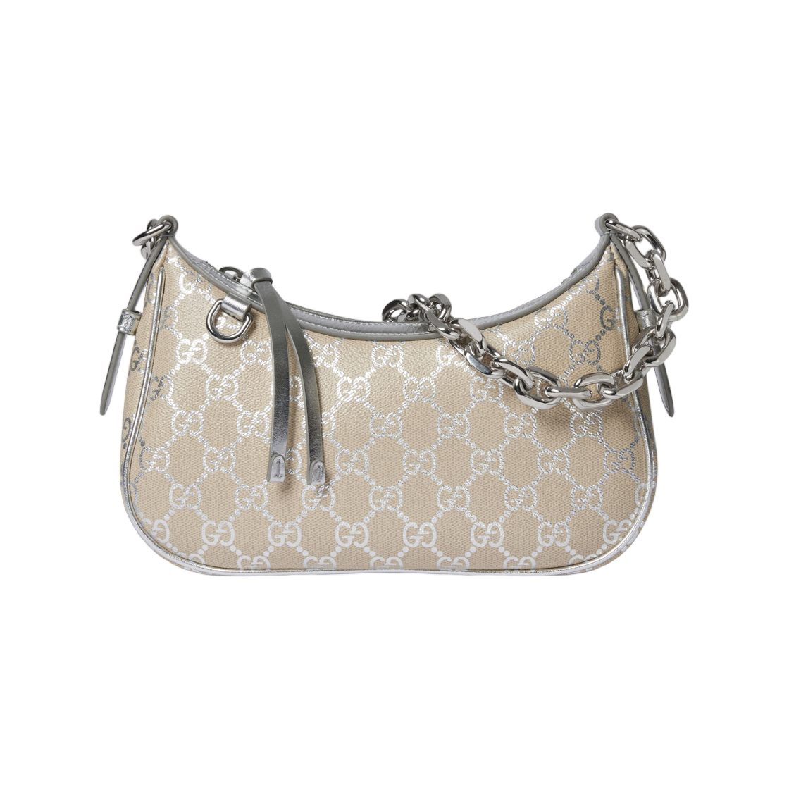 구찌 GG 엠블럼 스몰 숄더백 실버(Gucci GG Emblem Small Shoulder Bag Silver) - 1