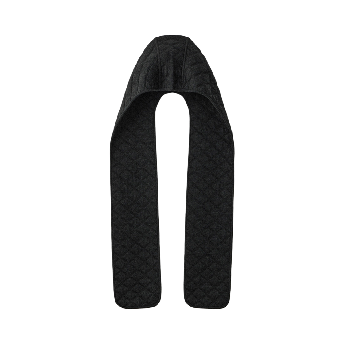 UM254WAC54GN UMARMUNG Yak Blended Quilting Hood Muffler_Deep Green