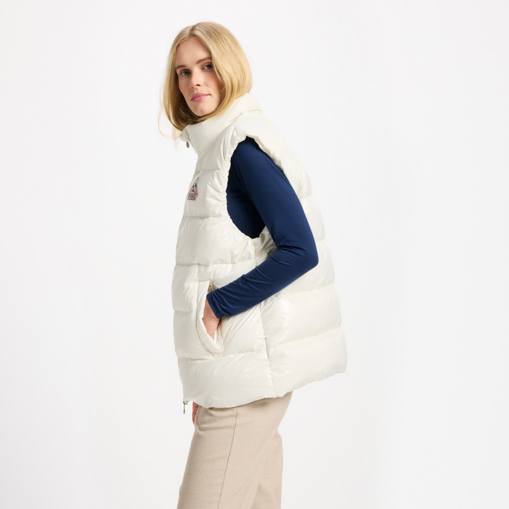 피레넥스 존 유니섹스 슬리브리스 다운 자켓 - 에쿰(Pyrenex JOHN Unisex Sleeveless Down Jacket - Ecume) - 5