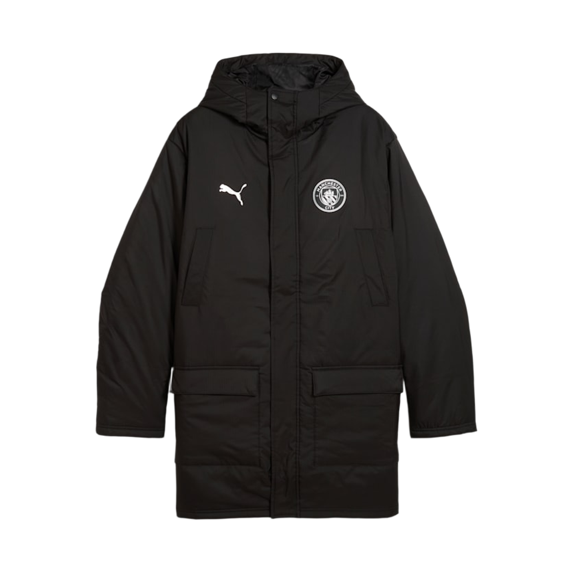 782026-14 Puma Manchester City Training Winter Jacket Black Silver (Non Marking Ver.)