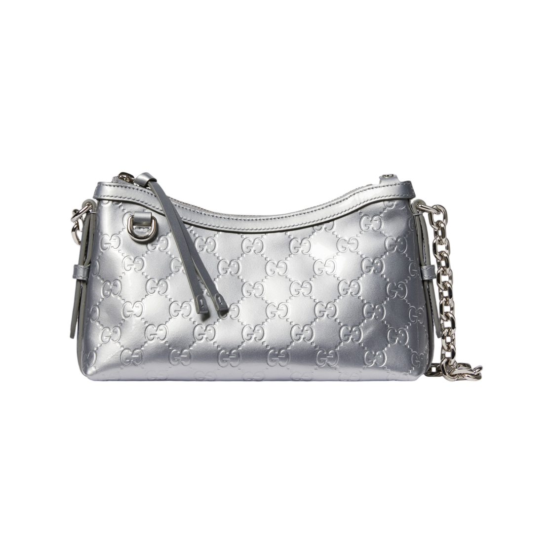구찌 GG 엠블럼 스몰 숄더백 실버(Gucci GG Emblem Small Shoulder Bag Silver) - 1