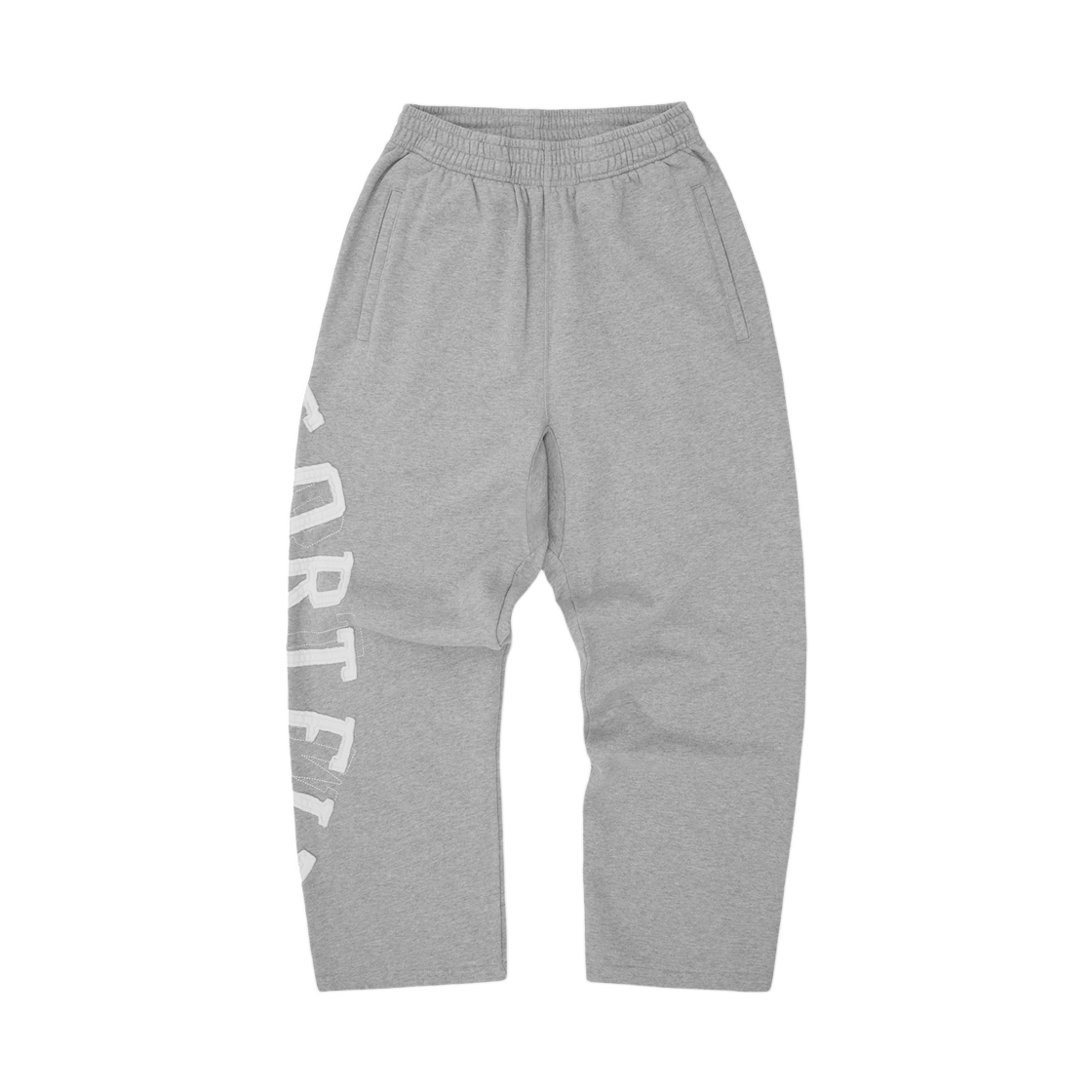 - Corteiz Lundun Stitch Open Hem Sweatpant Heather Grey