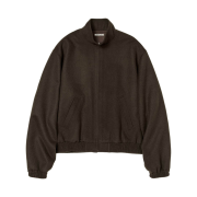 Auralee Baby Camel Flannel Zip Blouson Dark Brown