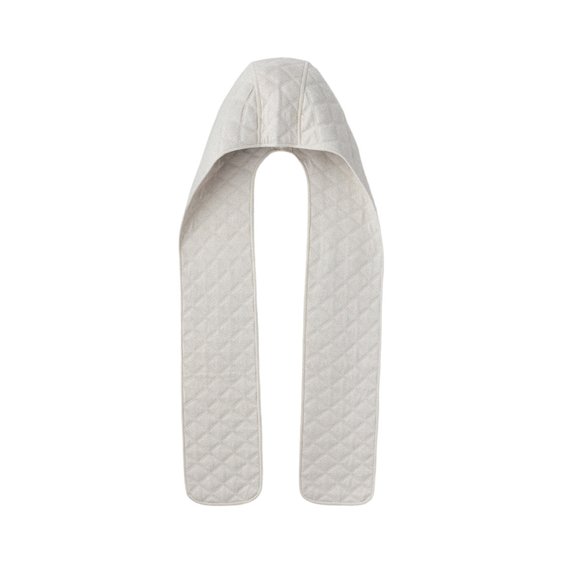 UM254WAC54IV UMARMUNG Yak Blended Quilting Hood Muffler_Lamb