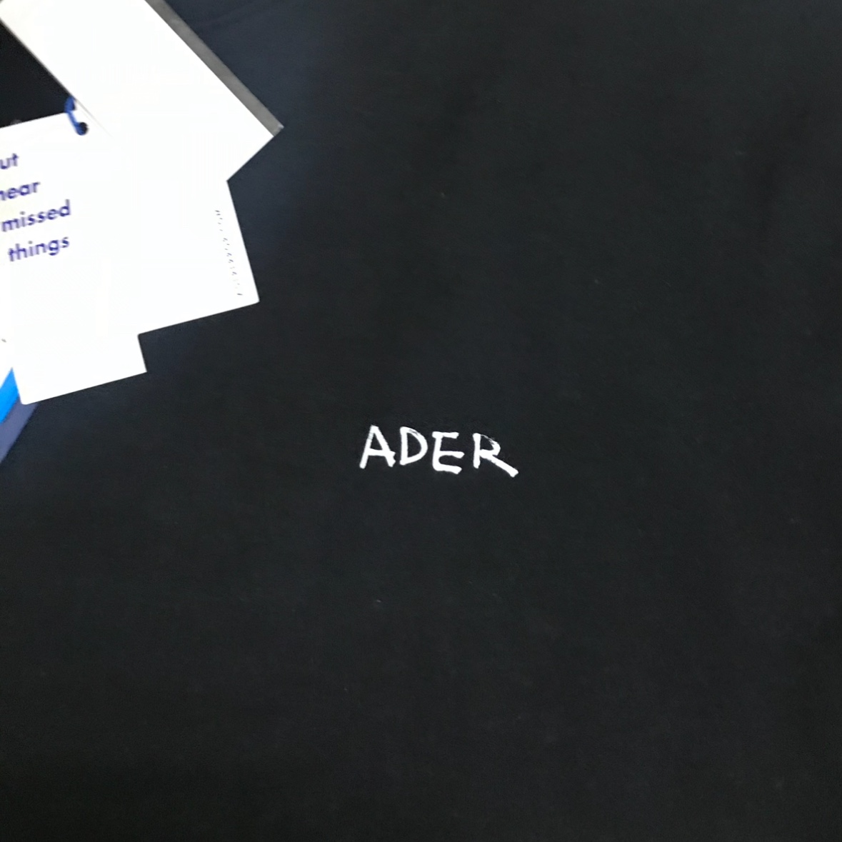Ader Error Fluic Logo T-Shirt Noir 착용 스타일