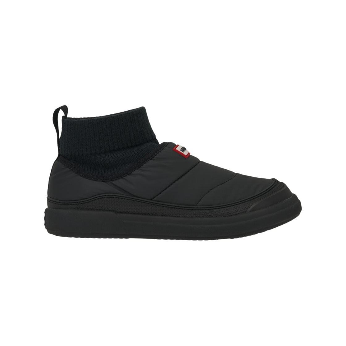 (W) 헌터 인 아웃 푸퍼 니트 커프 부츠 블랙((W) Hunter In Out Puffer Knit Cuff Boots Black)