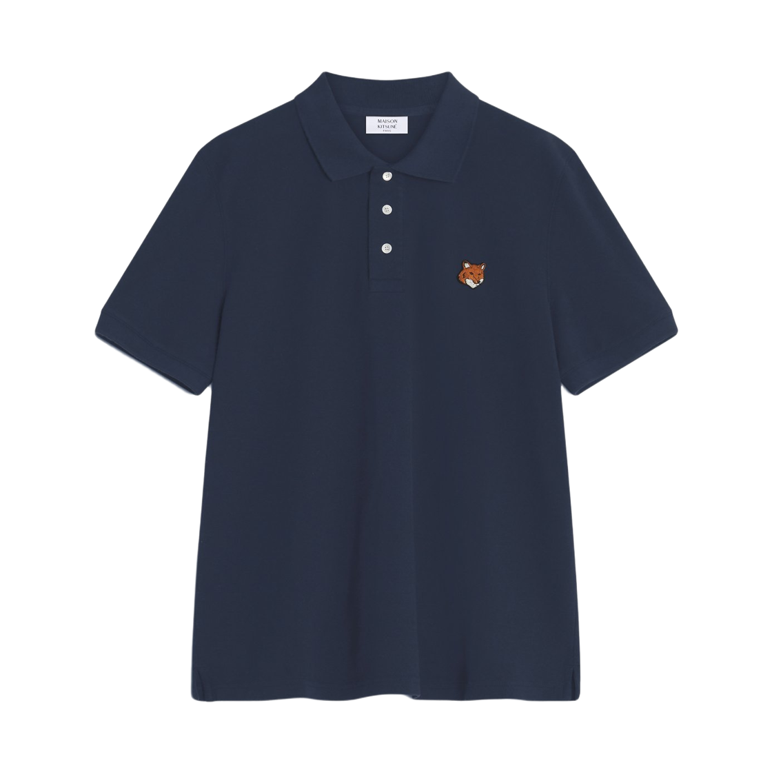 메종 키츠네 폭스 헤드 레귤러 폴로 클래식 네이비(Maison Kitsune Fox Head Regular Polo Classic Navy)