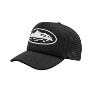 Corteiz Island Puff Print Trucker Hat Black