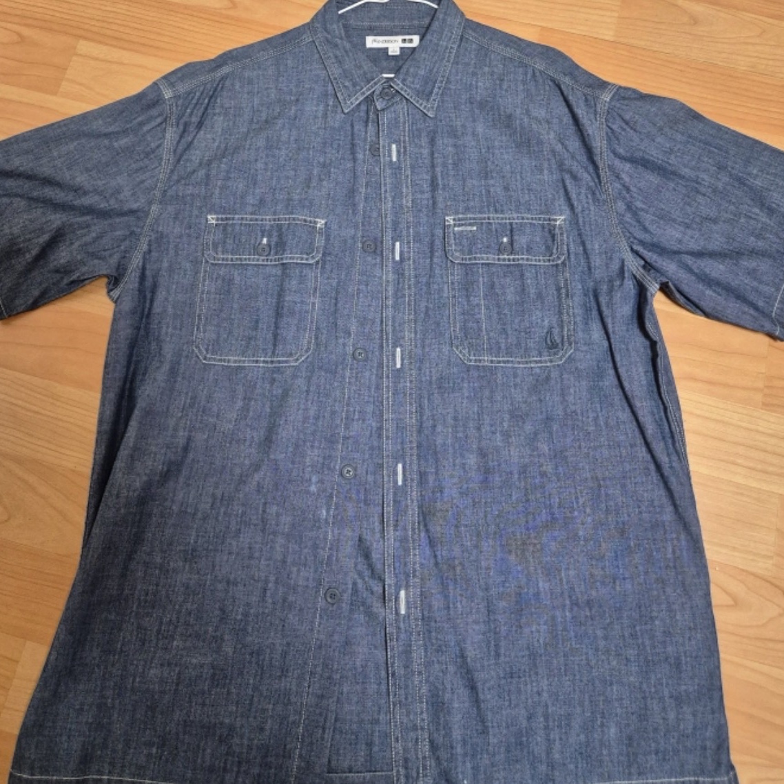 Uniqlo x JW Anderson Denim Shirt Blue - KR 착용 스타일