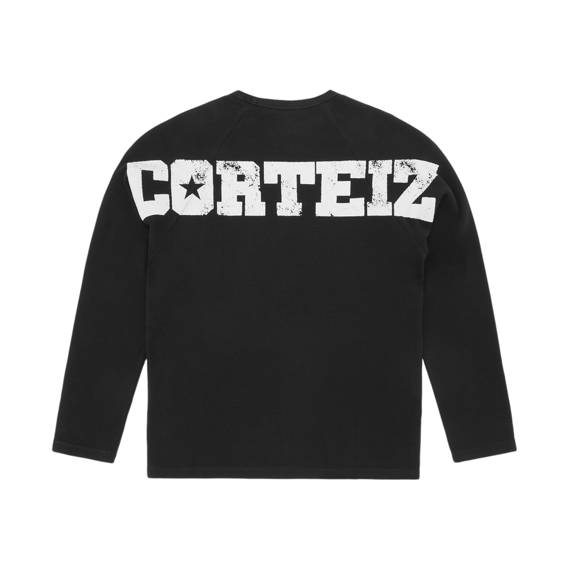 - Corteiz Star Raglan Waffle Thermal Black