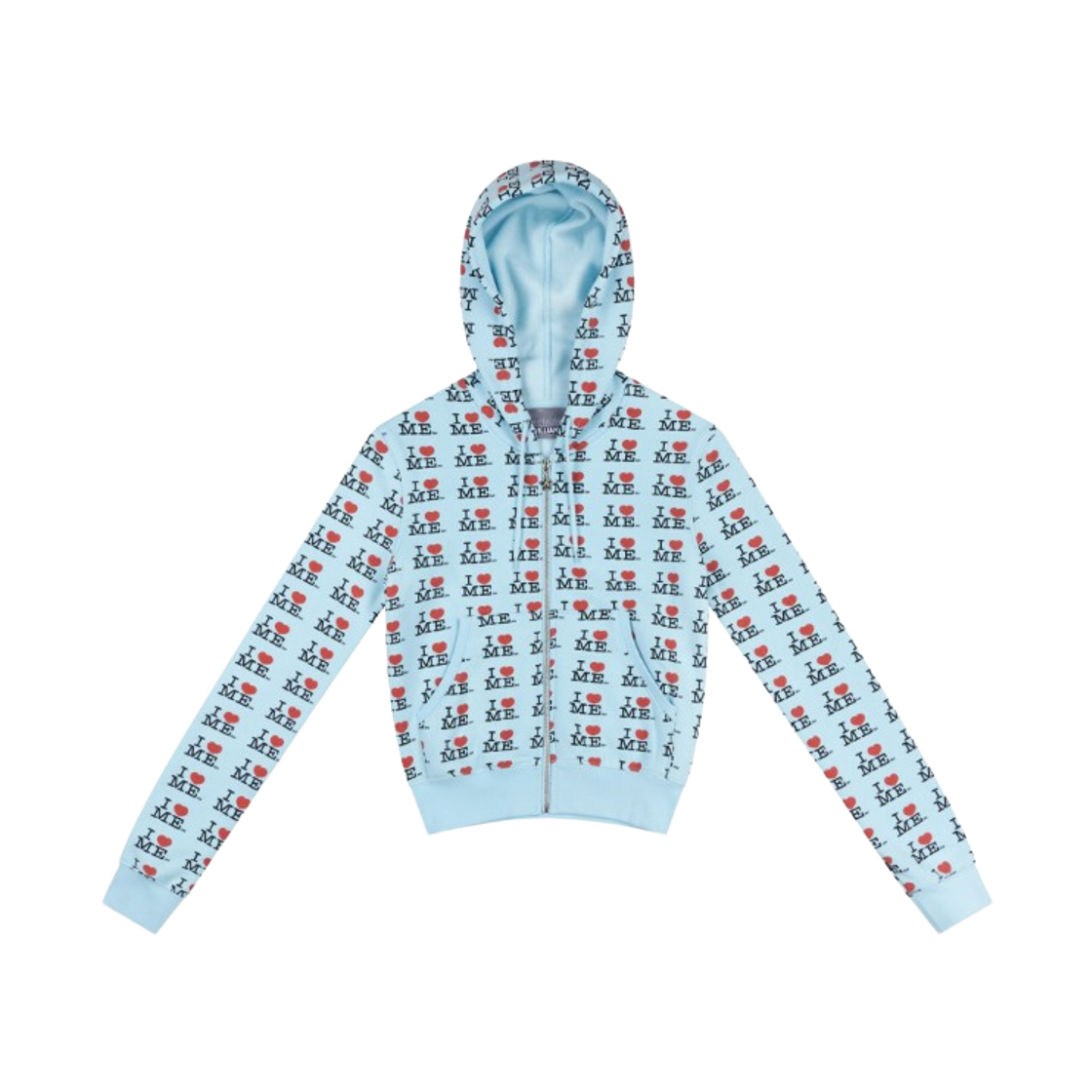 (W) 애슐리 윌리엄스 아이 하트 미 슈렁크 베이비 후드 블루((W) Ashley Williams I Heart Me Shrunk Baby Hoodie Blue)