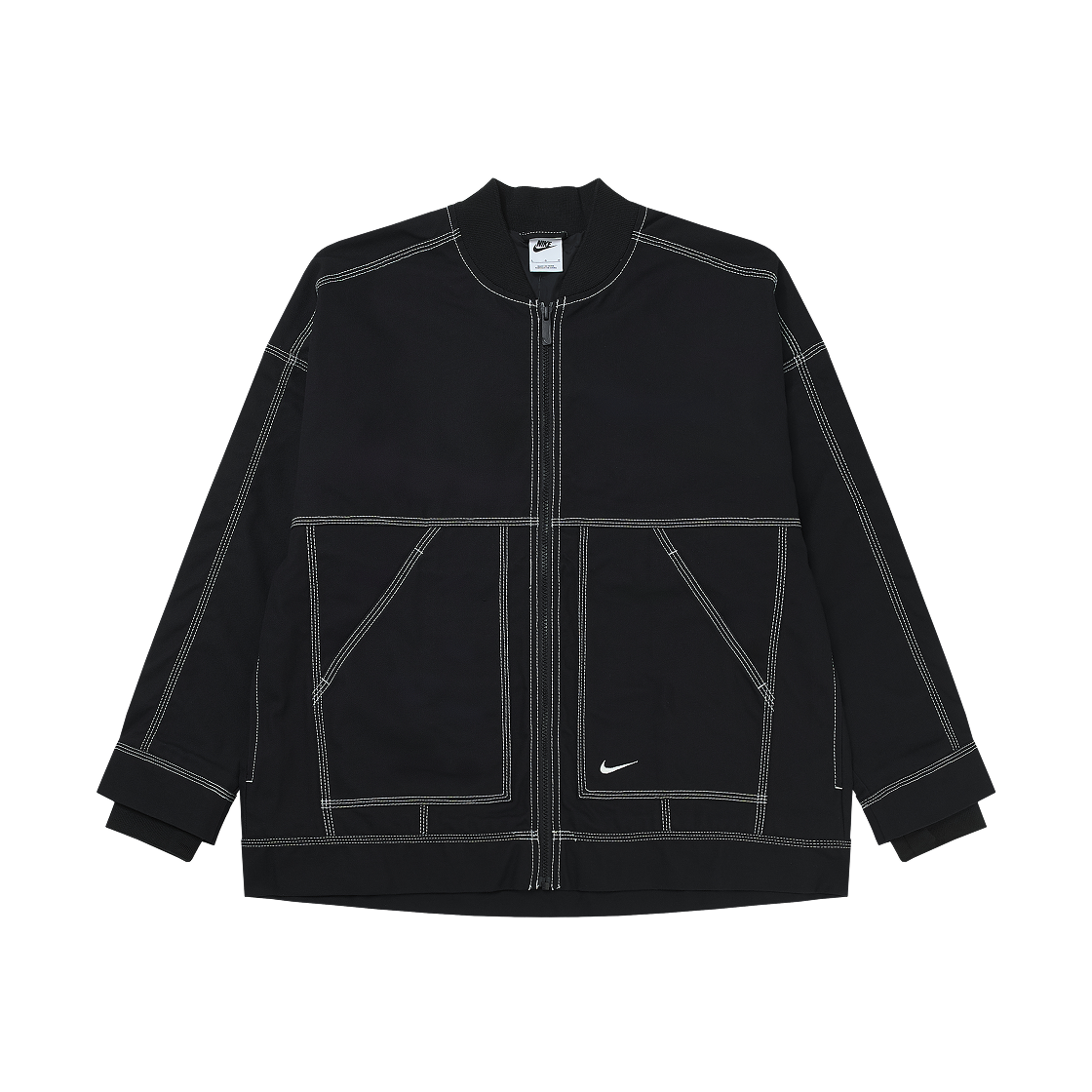 IB2038-010 (W) Nike NSW Oversized Graphic Cargo Jacket Black Summit White - Asia