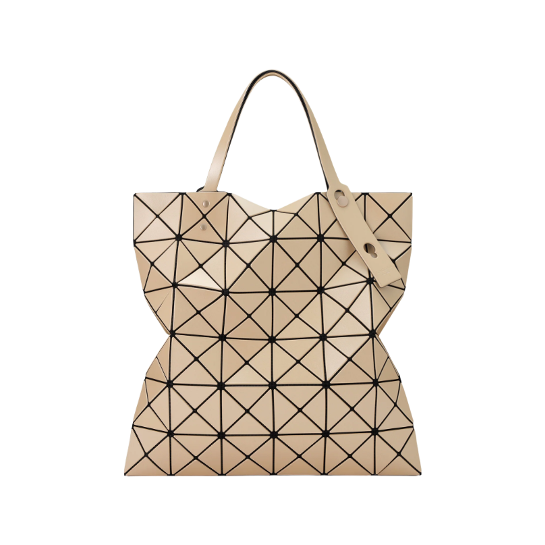BB53-AG623-41 Bao Bao Issey Miyake Lucent Metallic Tote Bag Beige