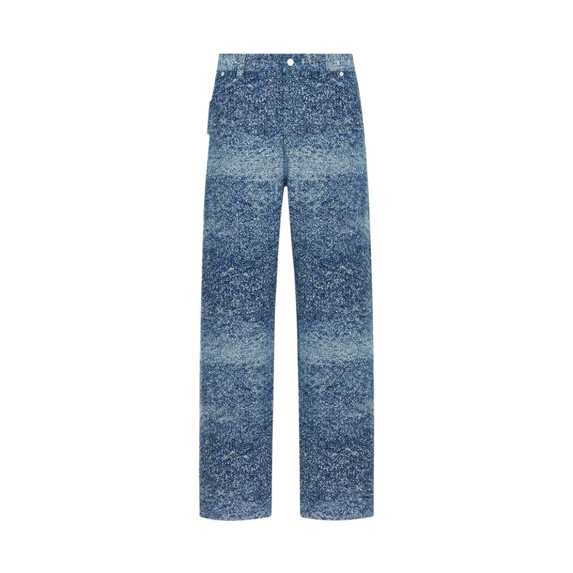 543D184A3029-C585 Dior Label Cotton Jacquard Carpenter Jeans Blue