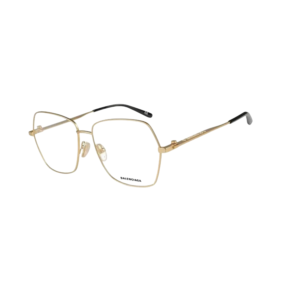 BB0169O003 Balenciaga Square Metal Eyeglasses Gold