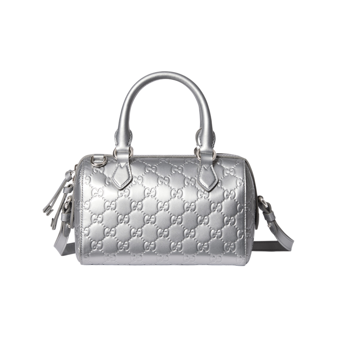 구찌 GG 엠블럼 스몰 보스턴 백 실버(Gucci GG Emblem Small Boston Bag Silver) - 1